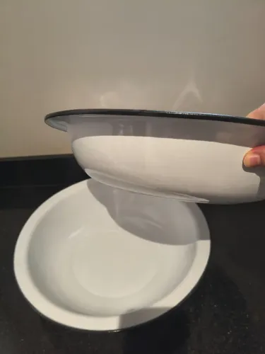 Bacia esmaltada 40 cm branca