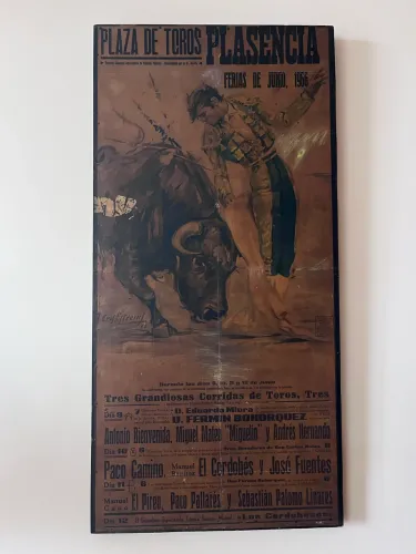 Quadro antigo - plaza de toros.