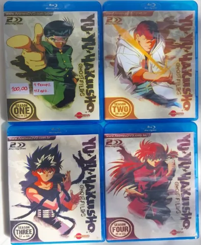 DVDs Yu Yu Hakusho anime completo em bluray disco duplo