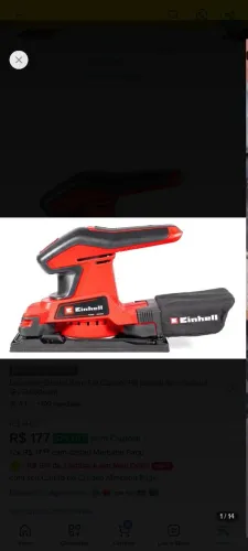 Lixadeira orbital einhell 18v brushless