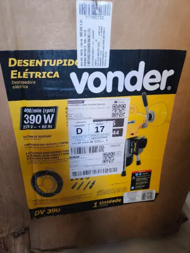 Máquina de desentupir esgoto da vonder