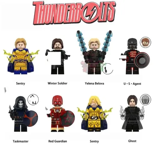 Miniaturas de Thunderbolts Viúva Negra e personagens ghost taskmaster Winter S Sentry