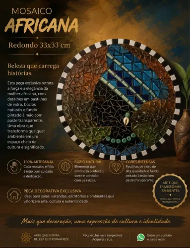 Africana de arte em mosaico