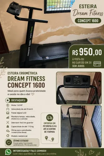 ? VENDA URGENTE ? ESTEIRA DREAM FITNESS CONCEPT 1600