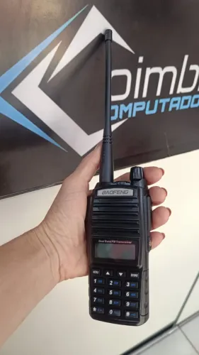 Rádio Comunicador Baofeng Uv-82 Com Visor Dual Band Rádio Fm + Fone Loja COimbra Entrega