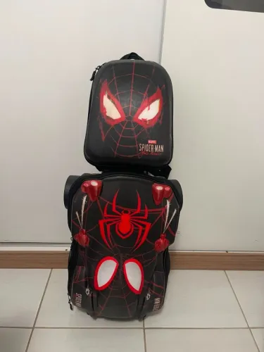 Mochila Escolar Infantil de Rodinhas do Homem Aranha