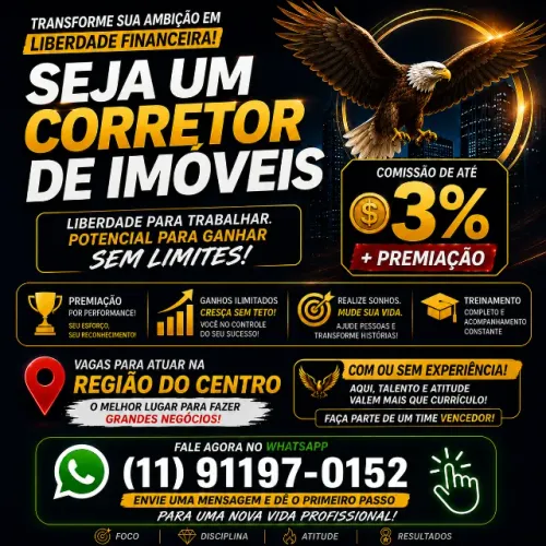 Consultor Imobiliário | Com ou Sem Experiência