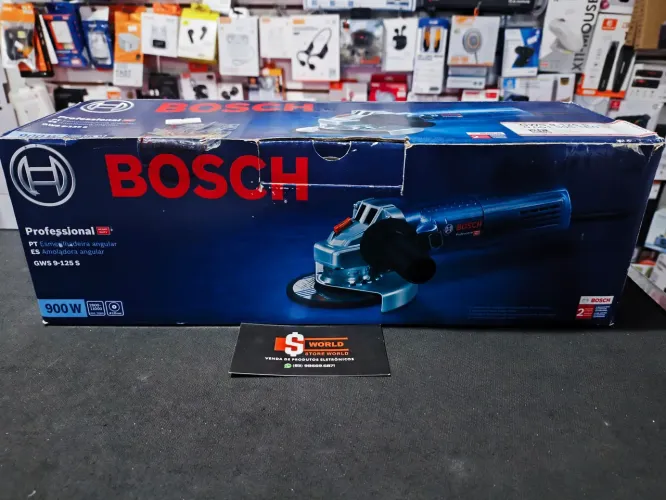  * Esmerilhadeira angular Bosch com controle de Regulagem. Loja Store World 