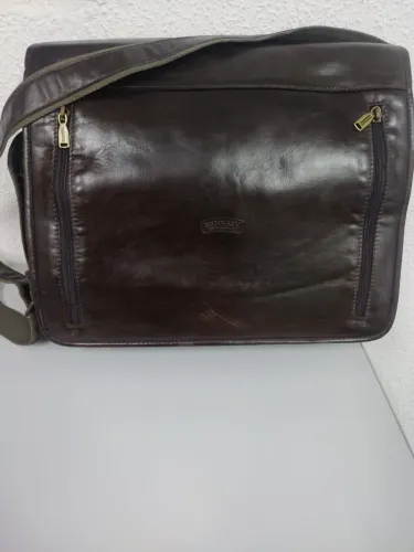 Bolsa couro masculina - Tiracolo executiva Vintage