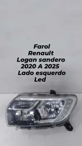 Farol Renault Logan Sandero 2020 2021 2022 2023 2024 2025 Lado Esquerdo LED