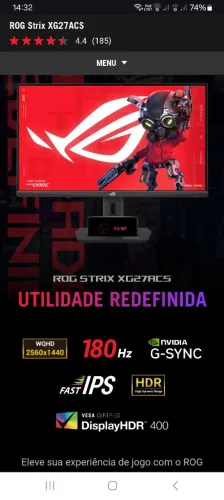 Monitor Gamer Asus Rog Astrix, 27