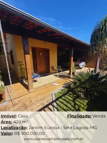 Casa à Venda 3 quartos- Bairro Jardim Europa