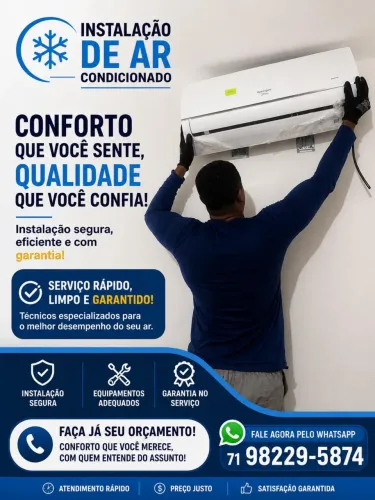 Manutenção e instalação de ar condicionado