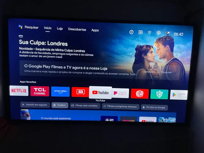 Smart TV TCL 40" Full HD Android TV 40S6500FS Wi-Fi Chromecast