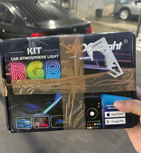 Kit RGB automotivo da SHOCKLIGHT NOVO SEM USO COMPLETO COM ILUMINAÇÃO CORTESIA 