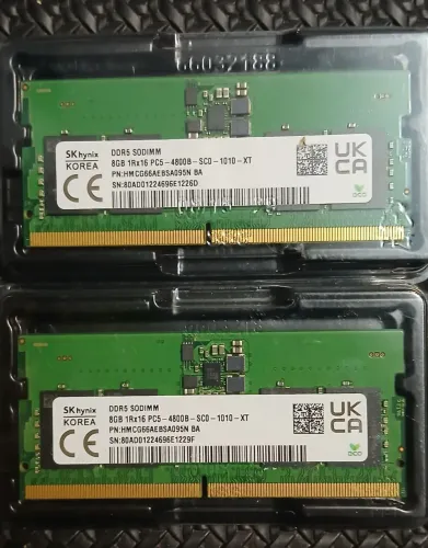 Memória RAM para Notebook, 2x 8gb SODDIM DDR5 4800Mhz