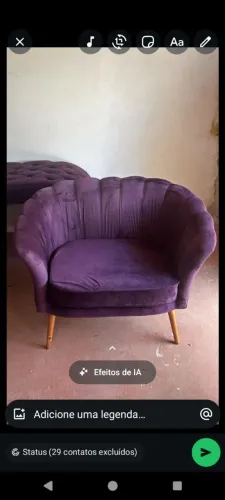 Poltrona de veludo