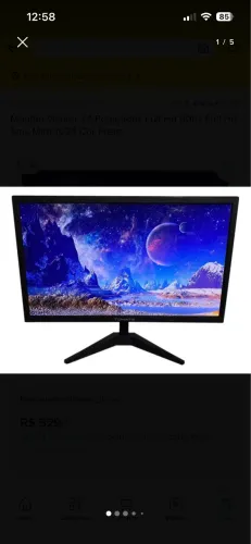 Monitor Gamer 24 Polegadas Full Hd 60hz Full Hd 5ms Mtm-1024 Cor Pret