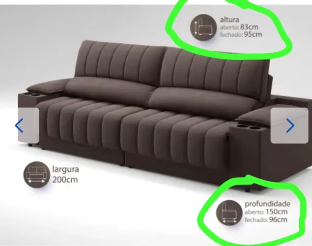 Sofá Retrátil e Reclinável com Entrada USB (Impermeabilizado)