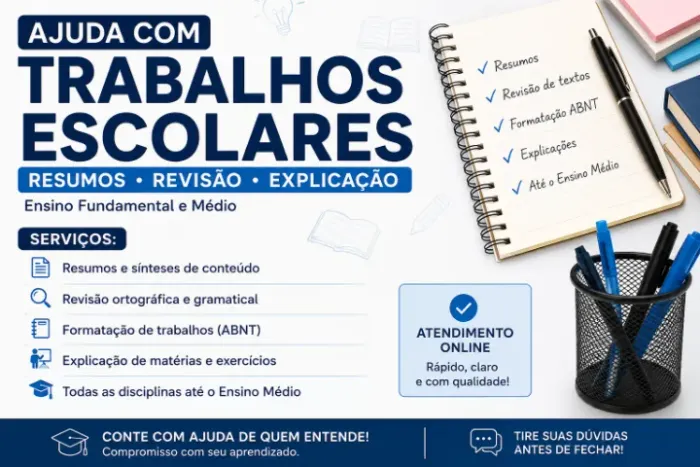 Ajuda com Trabalhos Escolares e Resumos