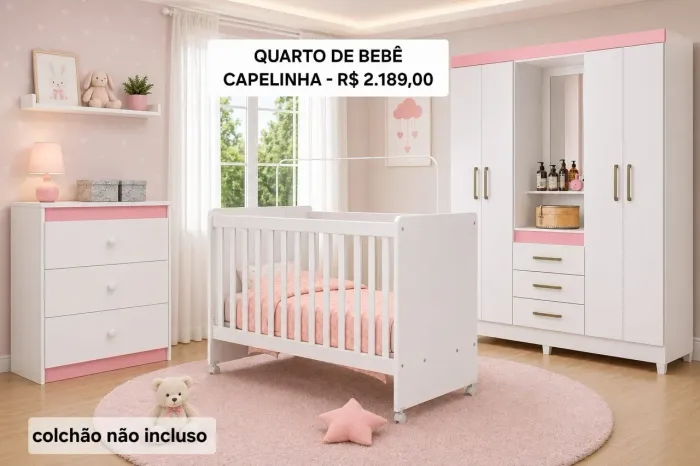 Quarto de bebê Capelinha Completo