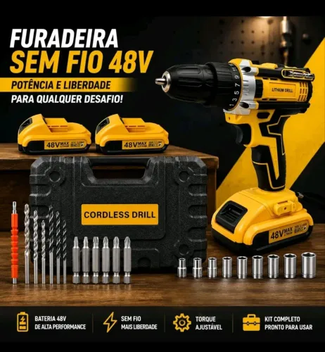 Parafusadeira 48v 2 bateira