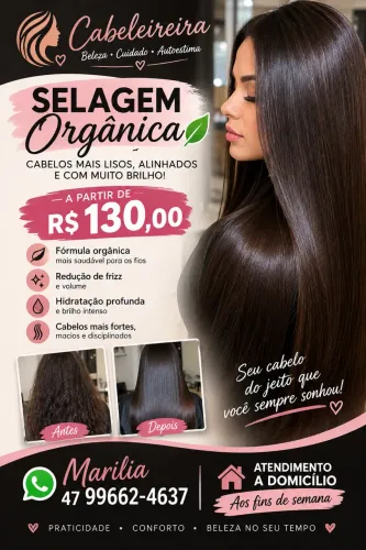 Escova 100% liso em casa
