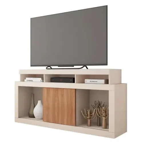 Bancada Rack Para TV até 55 Polegadas Marrom Frost Caemmun