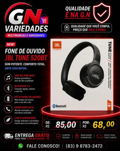 Fone de ouvido JBL