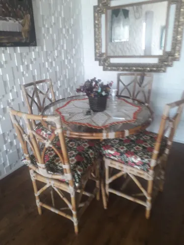 MESA DE VIME BAMBU 4 CADEIRAS