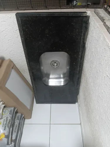 Pia De Granito com Cuba de Inox