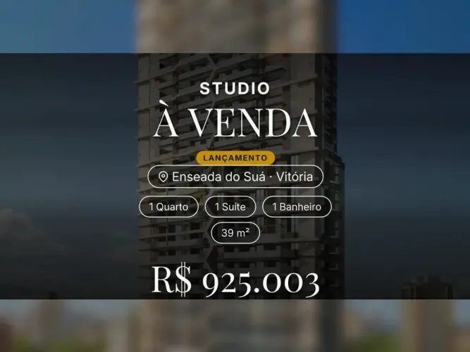 Studio Exclusivo em Enseada do Suá: Viva o Melhor de Vitória/ES!