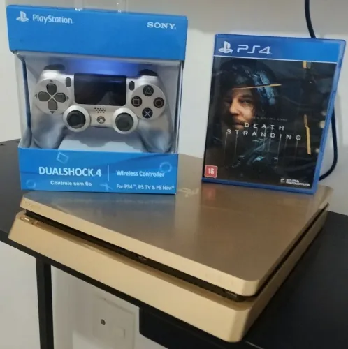 Playstation 4 slim 1TB edição limitada Gold Edition (Aceito cartão)