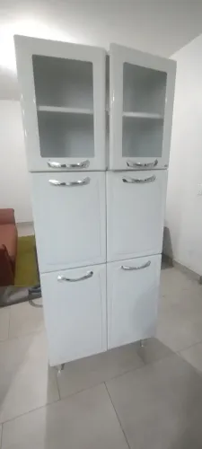 Armário (paneleiro) de cozinha Itatiaia 6 portas, vidro Premium