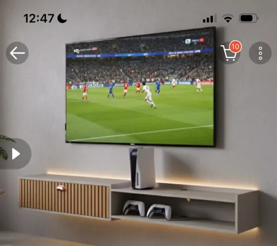 Rack Suspenso King 1.80cm Decoração Sala Estar TV 75 polegadas