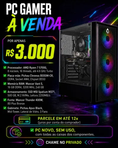 Pc gamer Ryzen 7 5700G