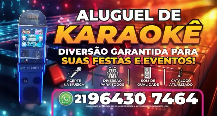Aluguel de Karaokê. R$ 199