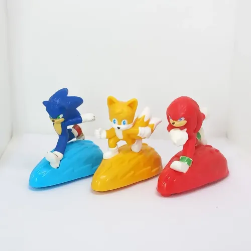 Lote 3 bonecos Sonic McDonald's 2021