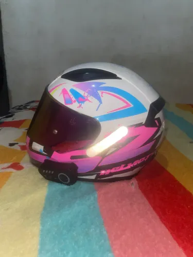 Capacete Ls2 junto com intercomunicador em perfeito estado com viseira cristal