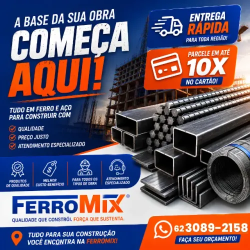 Ferro e Aço para Construção e Reforma - Tudo parcelado em até 10x e Entrega Rápida