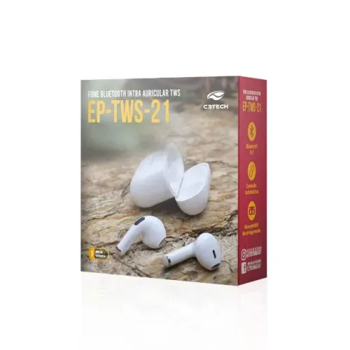 FONE TWS BRANCO C3TECH