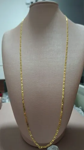 Corrente Piastrine masculina ouro 18k 750