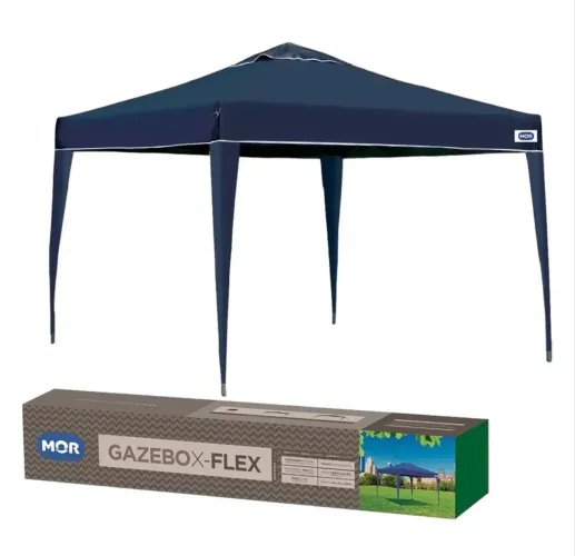 Tenda Gazebo MOR X-Flex Oxford Azul 3x3m (Nunca usada)