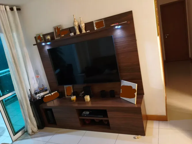 Rack e Painel TV com Luz de LED Rio Decor