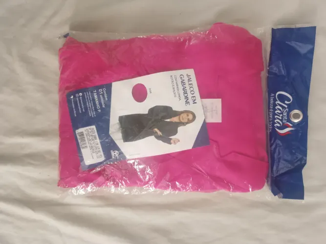 Jaleco com Rosa, Tamanho P. Novo!
