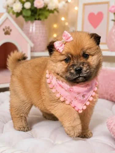 Incrível filhote de Chow Chow fêmea