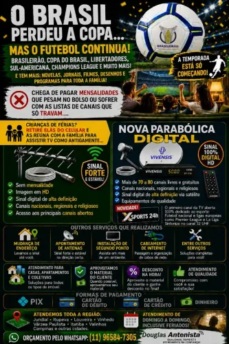 Antenas Digital e Kit da Nova Parabólica