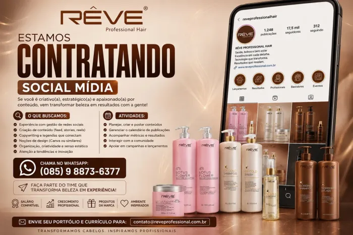 Vaga Presencial para Social Media - Fortaleza
