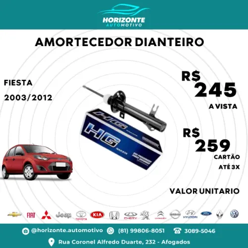 Amortecedor dianteiro fiesta 2003/2012