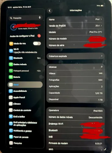 iPad Pro 11inch 1-TB C/ Chip CELULAR